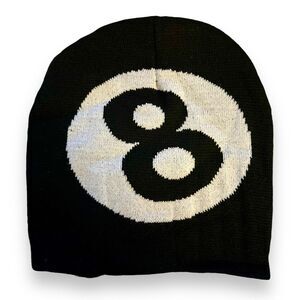 NWT Knit Billiards 8 Ball Beanie Unisex OS | Preppy Skater Punk Punk Popular Emo